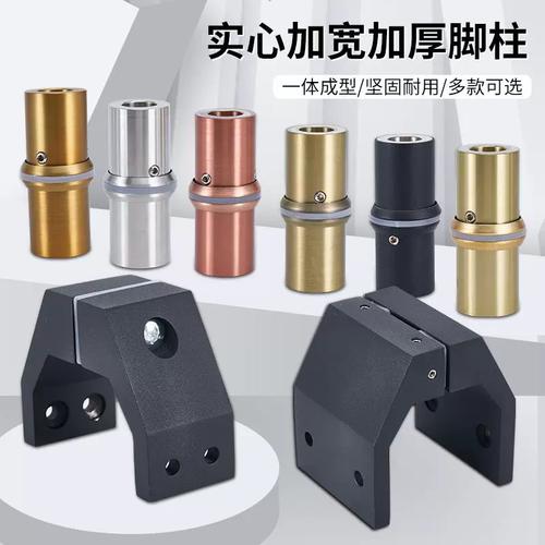 玻璃門拉手配件黑色馬蹄腳肯德基有框木門側(cè)裝把手不銹鋼實(shí)心腳柱